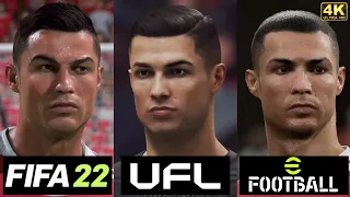 FIFA22 VS UFL VS EFOOTBALL | Face Comparison In 4K🤯🔥