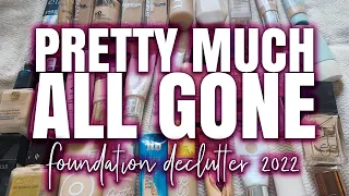 GETTING RID OF ALL MY MAKEUP // EPIC FOUNDATION DECLUTTER 2022