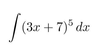 Integral of (3x+7)^5 (substitution)