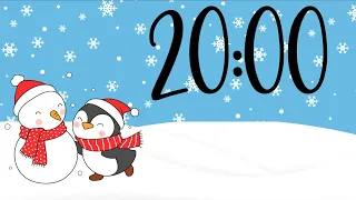 20 Minute Penguin and Snowman Timer (Playful Synth Bells at End)