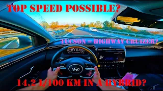 HYUNDAI TUCSON 2023 Hybrid 227 HP - Is IT GOOD on the AUTOBAHN? Highway POV TEST DRIVE