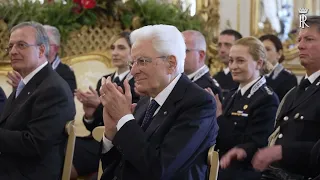 Presidente Repubblica Mattarella riceve delegazione Polizia  Penitenziaria per Annuale 2023