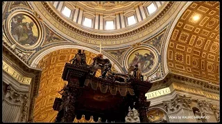 ST. PETER´S BASILICA + CUPOLA / Vatican, Rome, Italy. 4K