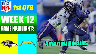 Baltimore Ravens vs Los Angeles Chargers FULL GAME 1st QTR WEEK 12  NFL Highlights 2023