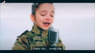 9 Year Old Ukrainian girl sing peaceful son