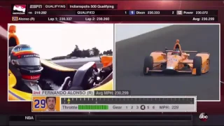 Fernando Alonso Qualifying 4 Laps Indy500