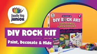 Kindness Rock Painting Kit with Large Rocks, Paint and Resin - Ideal Arts and Crafts for Kids.