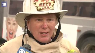 Firefighters battle a massive gas explosion in San Francisco