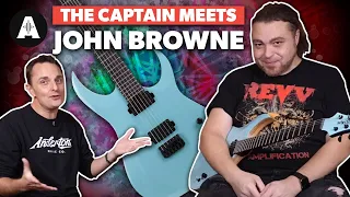 The Captain Meets John Browne (Monuments)! - First Look at his New Signature Schecter Guitar!