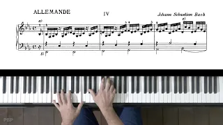 Bach French Suite No.4 "Allemande" P. Barton, FEURICH 133 piano