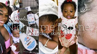 REALISTIC NIGHT ROUTINE | Single mom with a newborn (Sensitive skincare)