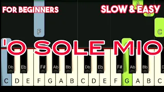 ANDREA BROCELLI - 'O SOLE MIO | SLOW & EASY PIANO TUTORIAL