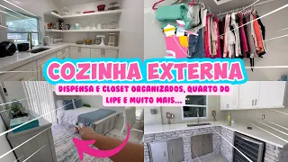 A TRANSFORMAÇÃO QUE O OSEIAS FEZ NA COZINHA EXTERNA FICOU LINDO | DEI UMA GERAL NA DESPENSA | VLOG