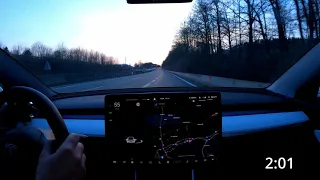 Tesla Model 3 Long Range + Acceleration Boost 0 - 100 km/h.