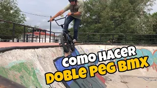 Como hacer doble peg bmx / como bajarse de la rampa de diablos / how to double peg bmx / bmx / trick