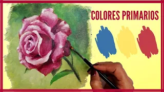 COMO PINTAR UNA ROSA CON OLEO (colores primarios)