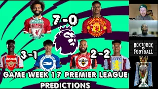Our Premier League 2023/24 Gameweek 17 Predictions | Liverpool 7-0 Man Utd | #epl #prediction #fypシ