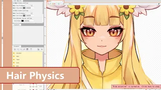 [Live2d] How I rig long hair physics - Timelapse