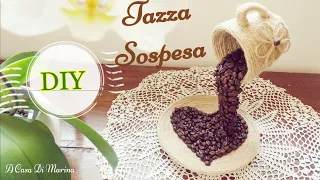 DIY 🎁 Подарок Своими Руками☕ПАРЯЩАЯ ЧАШКА из Кофейных зёрен / DIY: Come Realizzare Tazza Sospesa ☕