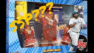 BRAND NEW RELEASE!! 2023 TOPPS UPDATE SUPER BOX PRODUCT REVIEW!  SSP???