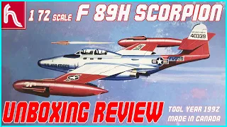 HOBBY CRAFT 1/72 NORTHROP F-89H SCORPION UNBOXING REVIEW