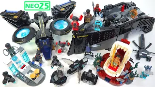 All LEGO Black Panther Wakanda Forever Sets 76214 76213 76212 76211 | LEGO Stop Motion Build Review