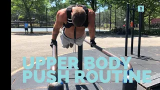 BODY WEIGHT PUSH WORKOUT - SHOULDERS - CHEST - CALISTHENICS