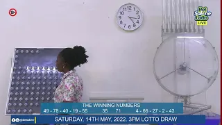 SATURDAY, 14TH MAY, 2022. 3PM LOTTO DRAW