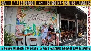 Bali Sanur Beach 14 Resorts and Hotels & 13 Restaurants Sanur Holiday