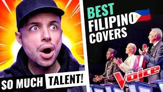 BEST FILIPINO covers on THE VOICE from MULTIPLE countries | REACTION