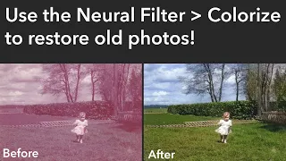 Use Photoshop's Neural Filter - Colorize to help restore old photos!