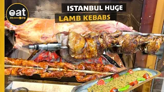 HUGE Lamb Kebab | Lamb Meat Cooked in Wood Fire | Turkish Street Food