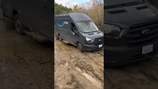 Amazon driver got stuck in mud. 🤦‍♂️😂 #funny #amazondeliverydriver #lol #amazon