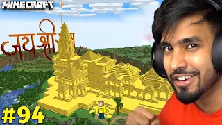 FINALLY TECHNO GAMERZ BUILD A BIGGEST RAM MANDIR IN MINECRAFT #94 I TECHNO GAMERZ I UJJWAL GAMING