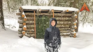 Family Builds Rough Log Cabin in the Woods (6 Months Start to Finish)