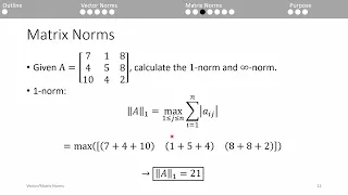 Numerical Methods: Vector and Matrix Norms