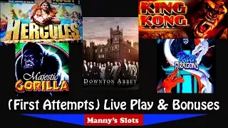 (First Attempts) New!! Downton Abby, Mystic Gorilla, Hercules, King Kong and River Dragons Bonuses