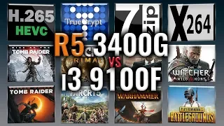 Ryzen 5 3400G vs i3 9100F Benchmarks | Test Review | Comparison | Gaming | 13 Tests