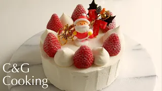 【クリスマスケーキ】基本のいちごのショートケーキの作り方  | お菓子作り ケーキ作り ショートケーキ asmr