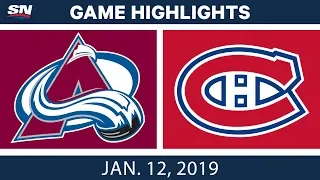 NHL Highlights | Avalanche vs. Canadiens - Jan.  12, 2019