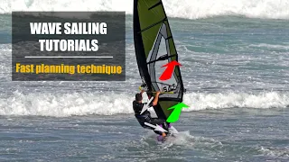 How to get fast planning on a windsurf wave board / Technique Josep Pons