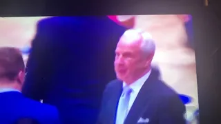 Coach K Blows By Roy Williams After Loss. Poor Sportmanship.