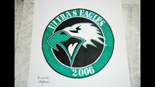 Ultras Eagles 06-Drawing Logeرسم شعار ألتراس إيغلز نادي الرجاء