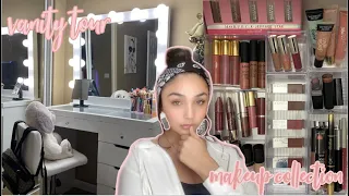 15 yr old vanity tour + big makeup collection !