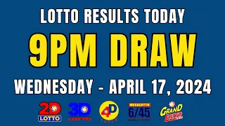 9PM Lotto Result Today April 17, 2024 (Wednesday) Ez2 Swertres , 4D, 6/45, 6/55, PCSO