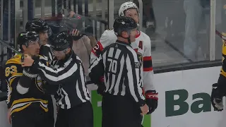 Brad Marchand And Thomas Chabot Exchange Roughing Penalties
