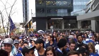 The crowd for Leafs vs. Boston game 4 at MLSQ