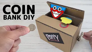 The Huggy Wuggy Piggy Bank will steal your coins｜FUNNY cardboard crafts DIY