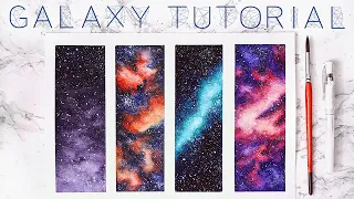 4 WAYS TO PAINT A WATERCOLOUR GALAXY | TUTORIAL