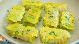 Cabbage with eggs tastes better than meat! Simple, easy and delicious cabbage rolls recipe!